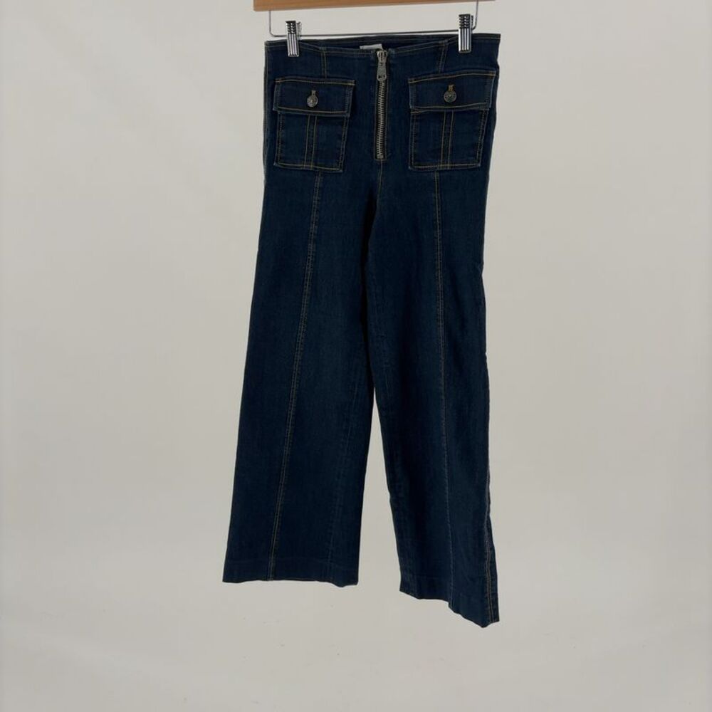 cinq a sept Wide Leg Denim Pants